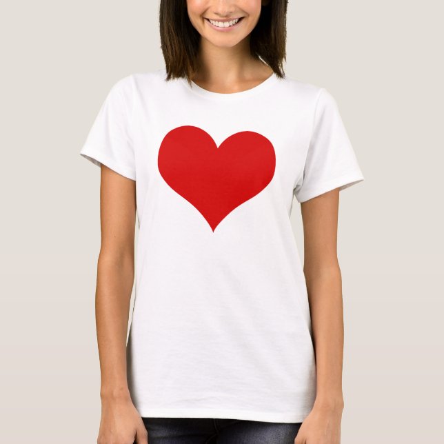 Red Heart Women's Basic T-Shirt (Front)