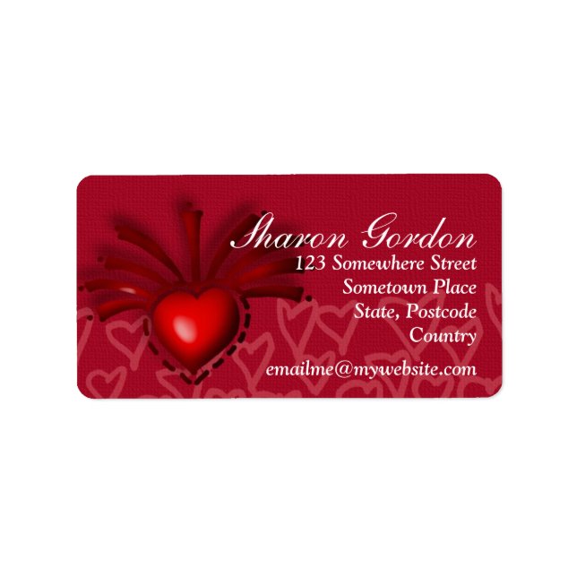 Red Heart Works Label (Front)