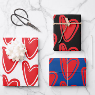 Red Heart  Wrapping Paper Sheet