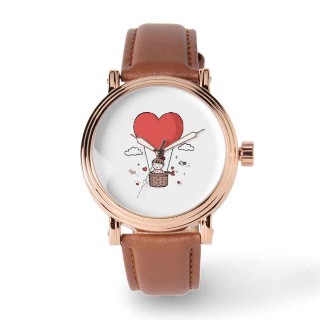 Red Heart Wristwatch – Valentine’s Day Gift for Lo (Front)