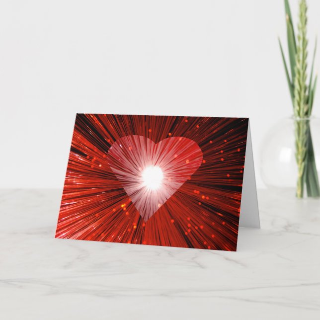 Red Heart 'Your Text' greetings card (Front)
