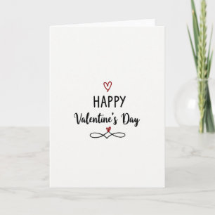 Red Heartfelt Valentines Day Card