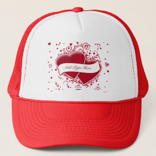 Red Hearts - Add Type Trucker Hat