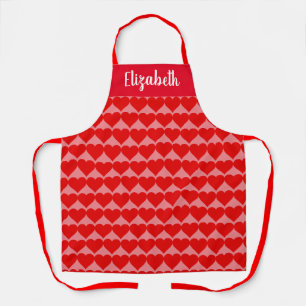 Red Hearts All-Over Print Apron