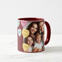 Red Hearts and Photo Message | Spanish Mothers Day