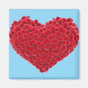 Red hearts are an expression of love magnet
