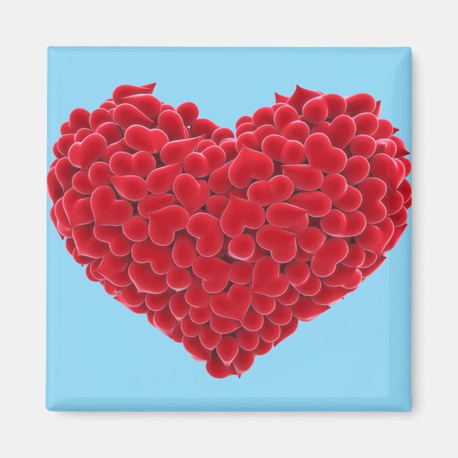 Red hearts are an expression of love magnet (Front)