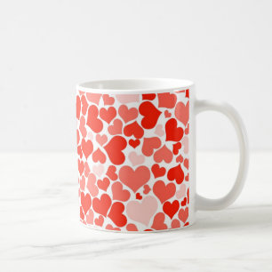 Red Hearts Background Coffee Mug