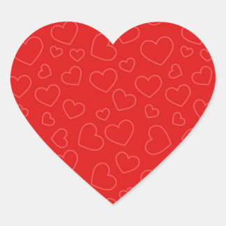 Red Hearts Background Heart Sticker