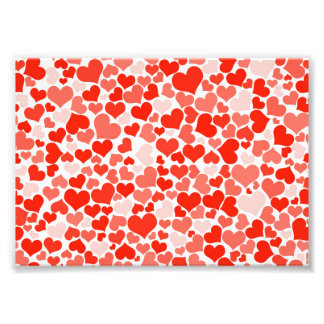 Red Hearts Background Photo Print