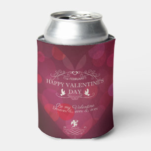 Red Hearts- Be My Valentine Can Cooler