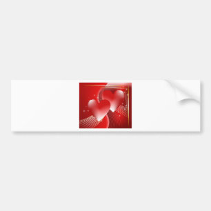 Red Hearts Bumper Sticker