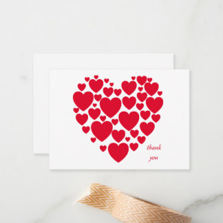 Red hearts card