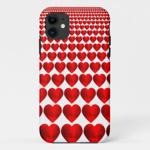 RED HEARTS  iPhone 11 CASE