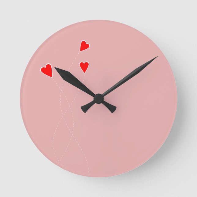Red Hearts Clock (Front)