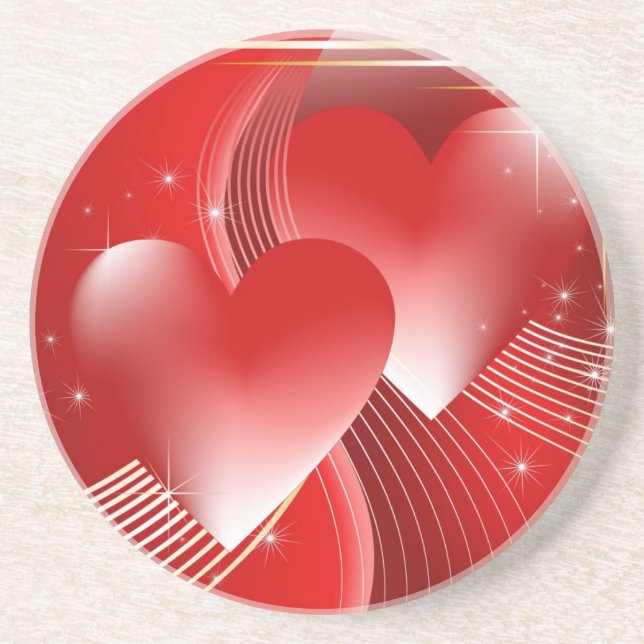 Red Hearts Coaster (Front)