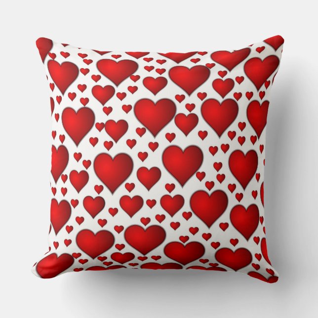 Red Hearts Cushion (Front)