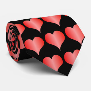 Red Hearts Design Tie