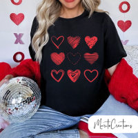 Red Hearts, Doodles of love, Valentine's Day.