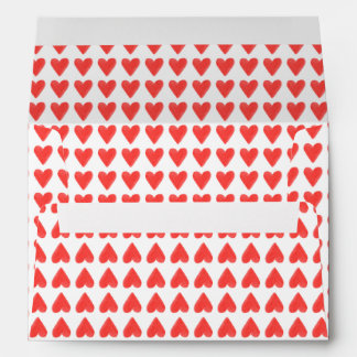 Red Hearts Envelope