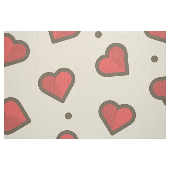 Red hearts fabric (Fat Quarter)
