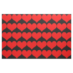 Red Hearts Fabric