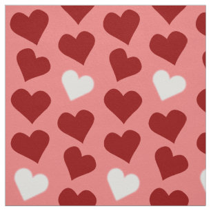 Red Hearts Fabric Red Love Valentine's Fabrics