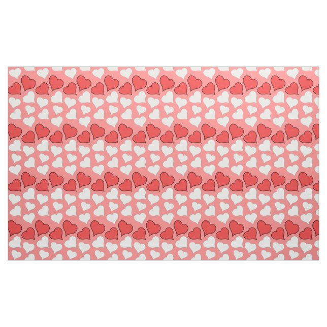 Red Hearts Fabric Red Love Valentine's Fabrics (Yard)