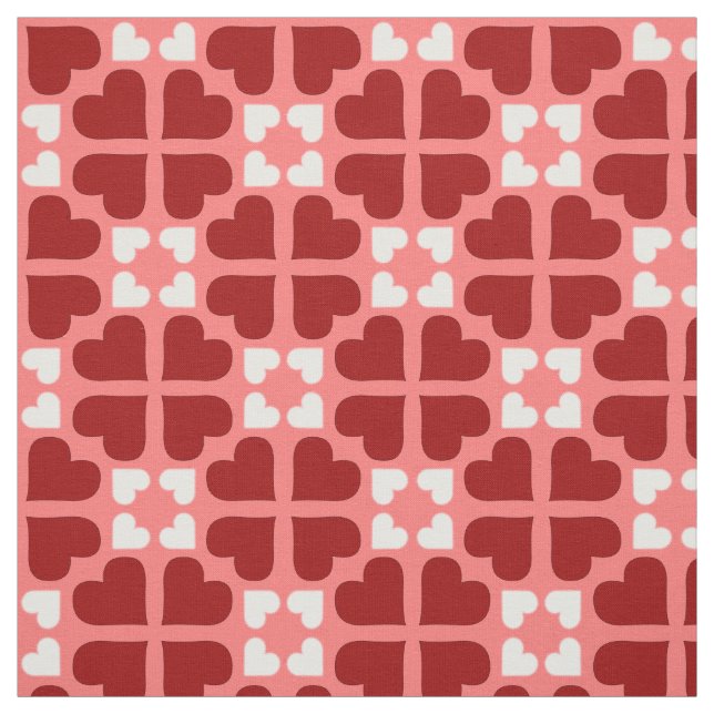 Red Hearts Fabric Red Love Valentine's Fabrics (Swatch)