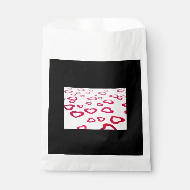Red hearts favour bag (Front)