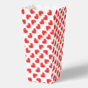 Red hearts favour box