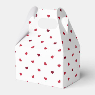 Red Hearts Favour Box