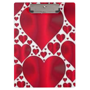 RED HEARTS FOR VALENTINE'S DAY CLIPBOARD