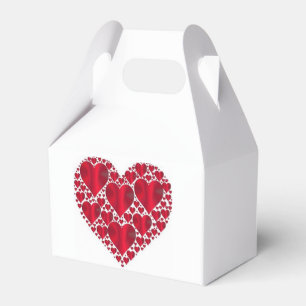 RED HEARTS FOR VALENTINE'S DAY FAVOUR BOX