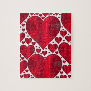 RED HEARTS FOR VALENTINE'S DAY JIGSAW PUZZLE