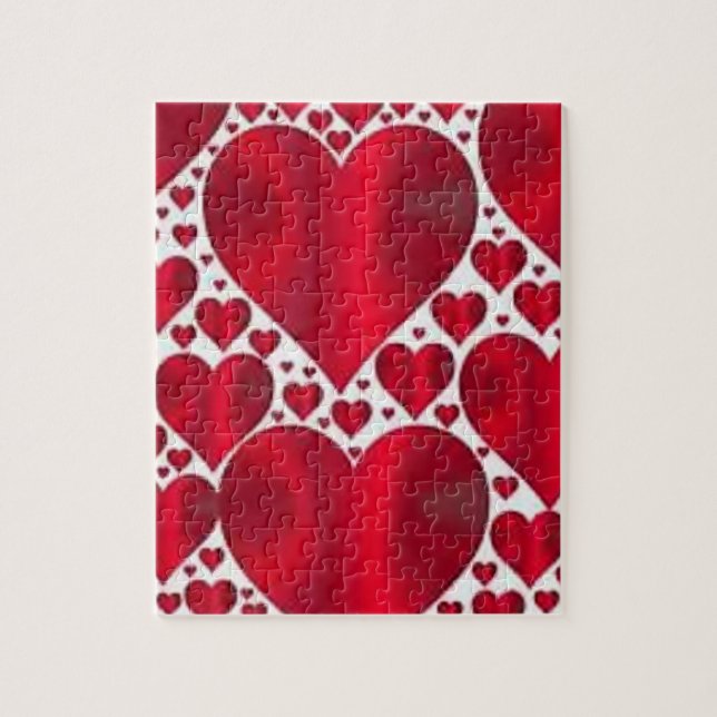 RED HEARTS FOR VALENTINE'S DAY JIGSAW PUZZLE (Vertical)