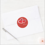 Red Hearts For you ... Personalise Classic Round Sticker<br><div class="desc">Red Hearts For you ...  Personalise Classic Round Sticker.</div>