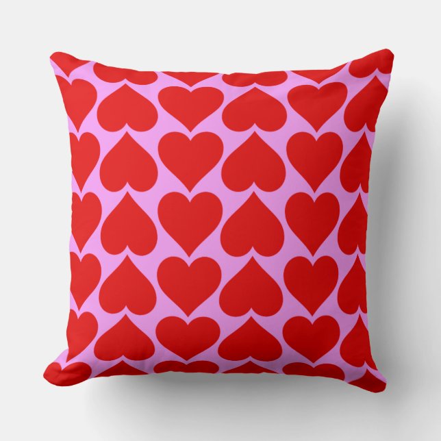 Red Hearts Gone Wild Cushion (Front)
