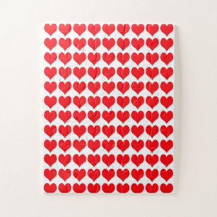 Red Hearts Jigsaw Puzzle