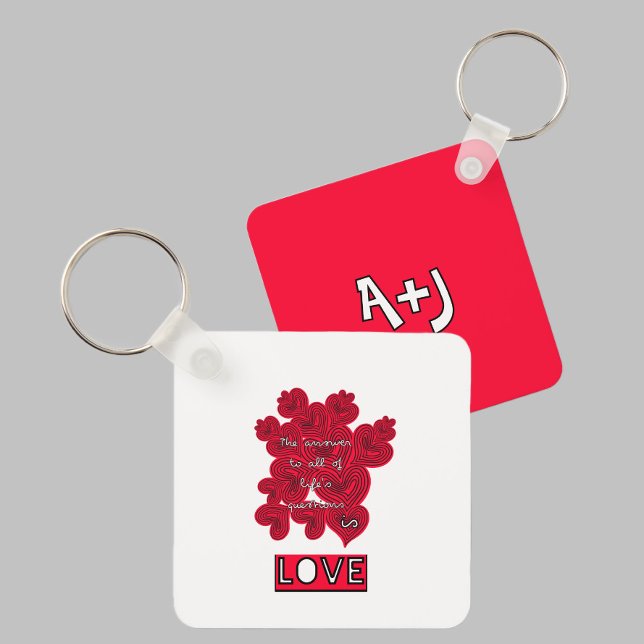 Red hearts key ring (Creator Uploaded)