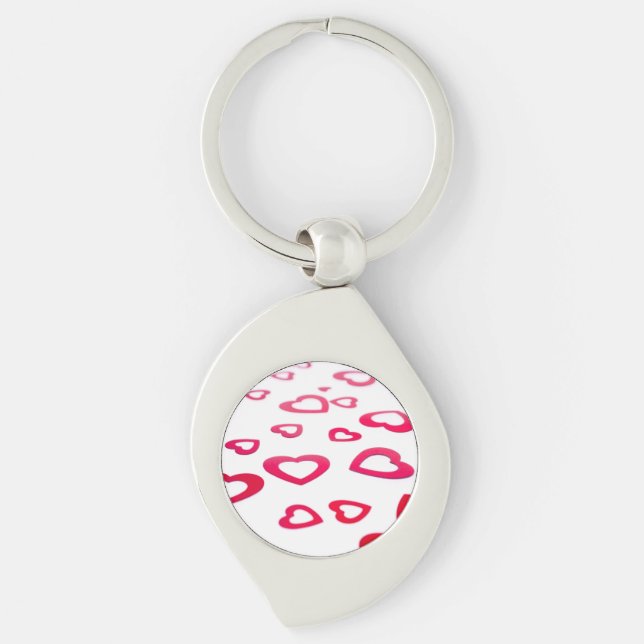 Red hearts key ring (Front)