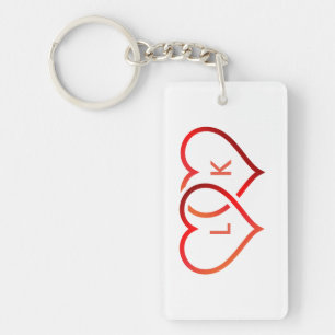 Red Hearts Keychain