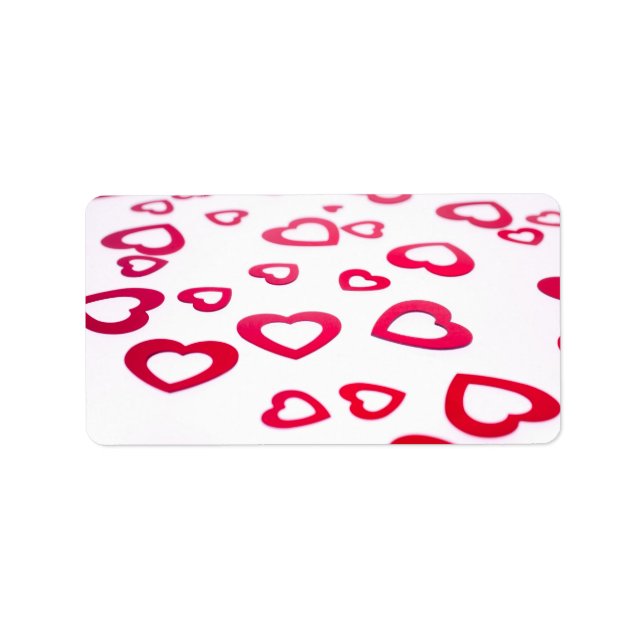 Red hearts label (Front)