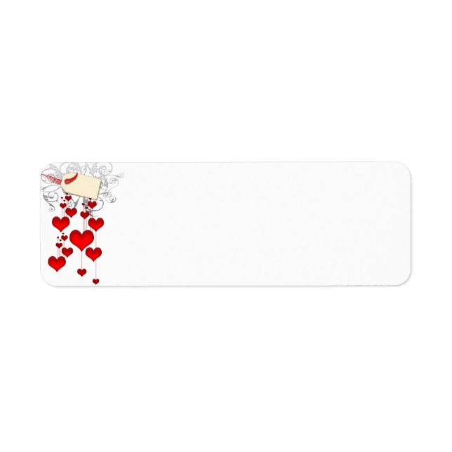 Red hearts labels (Front)