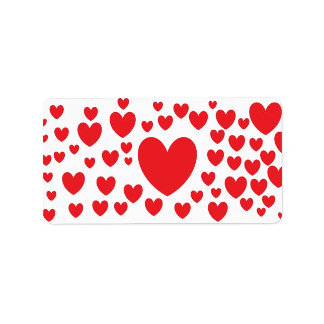 Red Hearts Labels (Front)