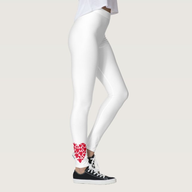 Red hearts, leggings (Right)