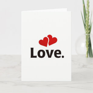 Red Hearts Love Card
