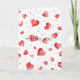 Red Hearts Love Card