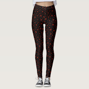 Red hearts Love Valentine Leggings
