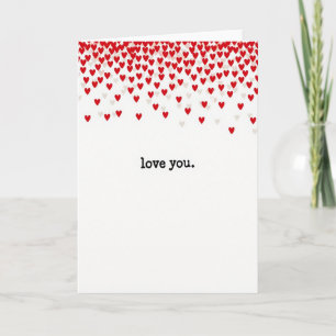 Red Hearts Love You Greeting Card